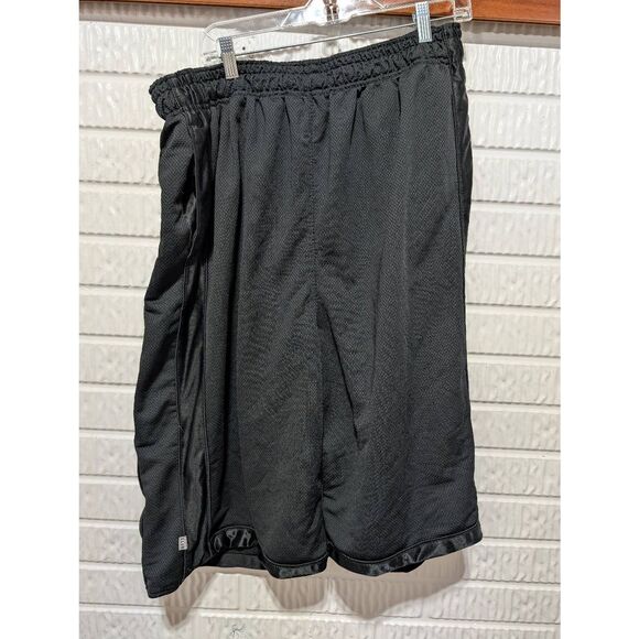 Pro Club Men's Black Solid Polyester Heavyweight Mesh Basketball Shorts Size 4XL - Picture 1 of 8